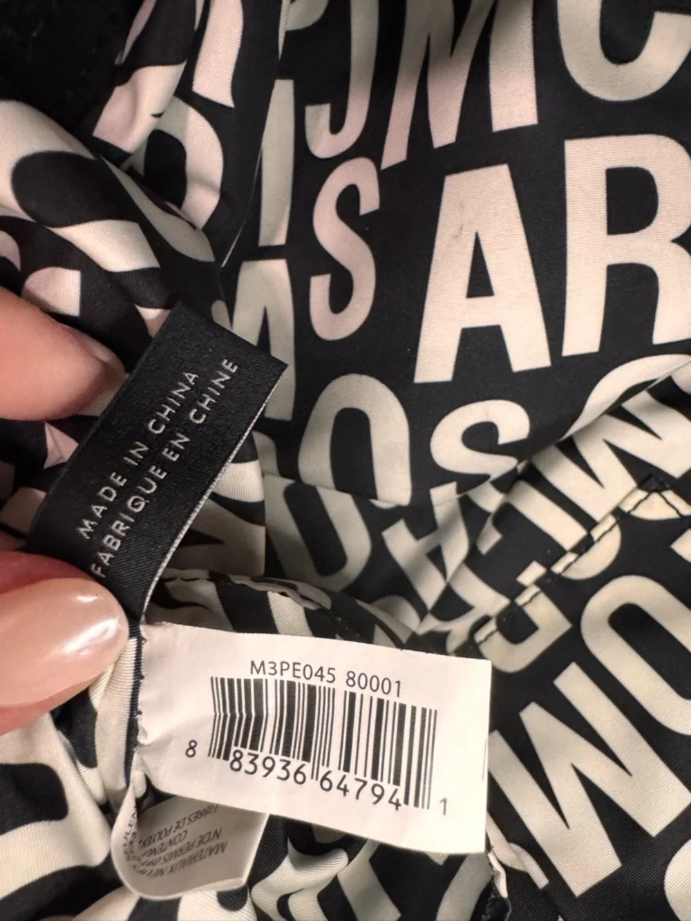 Marc by Marc Jacobs Black Quilted Nylon Tote Bag Shoulder‎ Handbag Babybag